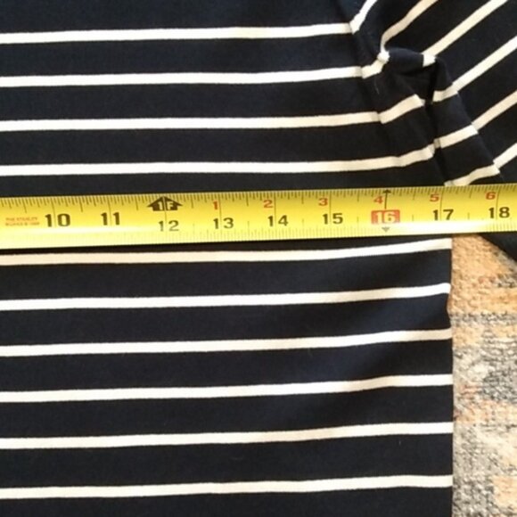 NEW, Banana Republic Boat Neck Navy Mariner Stripe Stretch Cotton Knit Sweater - Picture 14 of 16